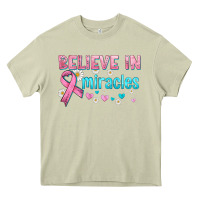 Mossy believe in miracles with ribbon Heavy Core Tee - HRA Design Shop