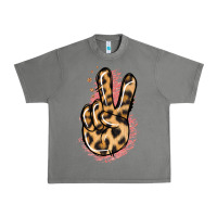 Tornado Pink Glitter Leopard Peace Sign Urban Heavy Tee - Jasminsmagicworld