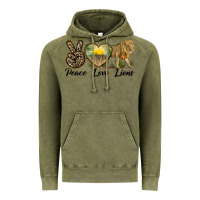 Vintage Olive peace love lions Vintage Hoodie - LillyAllenDesigns