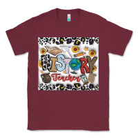 Burgundy Histtory Teacher Classic Tee - CowhideDigitalArt