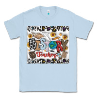 Dusty Blue Histtory Teacher Classic Tee - CowhideDigitalArt