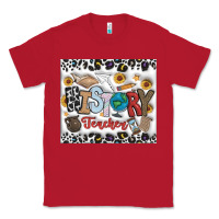 Red Histtory Teacher Classic Tee - CowhideDigitalArt