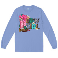 Colony Blue western cowgirl Long Sleeve Tee - NancyCooperArtShop