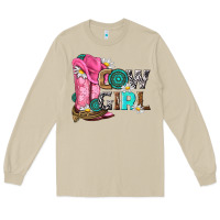 Mushroom western cowgirl Long Sleeve Tee - NancyCooperArtShop