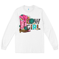 White western cowgirl Long Sleeve Tee - NancyCooperArtShop