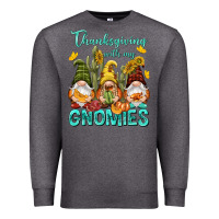 Charcoal Heather Thanksgiving With My Gnomes Premium Sweatshirt - NancyCooperArtShop