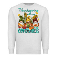 Oatmeal Heather Thanksgiving With My Gnomes Premium Sweatshirt - NancyCooperArtShop