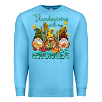 Ocean Blue Thanksgiving With My Gnomes Premium Sweatshirt - NancyCooperArtShop