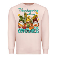 Pale Pink Thanksgiving With My Gnomes Premium Sweatshirt - NancyCooperArtShop