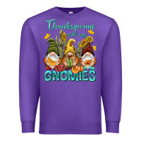 Purple Thanksgiving With My Gnomes Premium Sweatshirt - NancyCooperArtShop