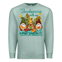 Seafoam Thanksgiving With My Gnomes Premium Sweatshirt - NancyCooperArtShop