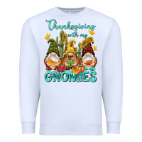 White Thanksgiving With My Gnomes Premium Sweatshirt - NancyCooperArtShop