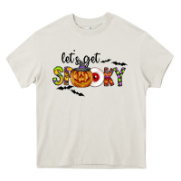 Cream Let's Get Spooky Heavy Core Tee - CowhideDigitalArt