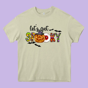 Let's Get Spooky Heavy Core Tee Designed By Cowhidedigitalart