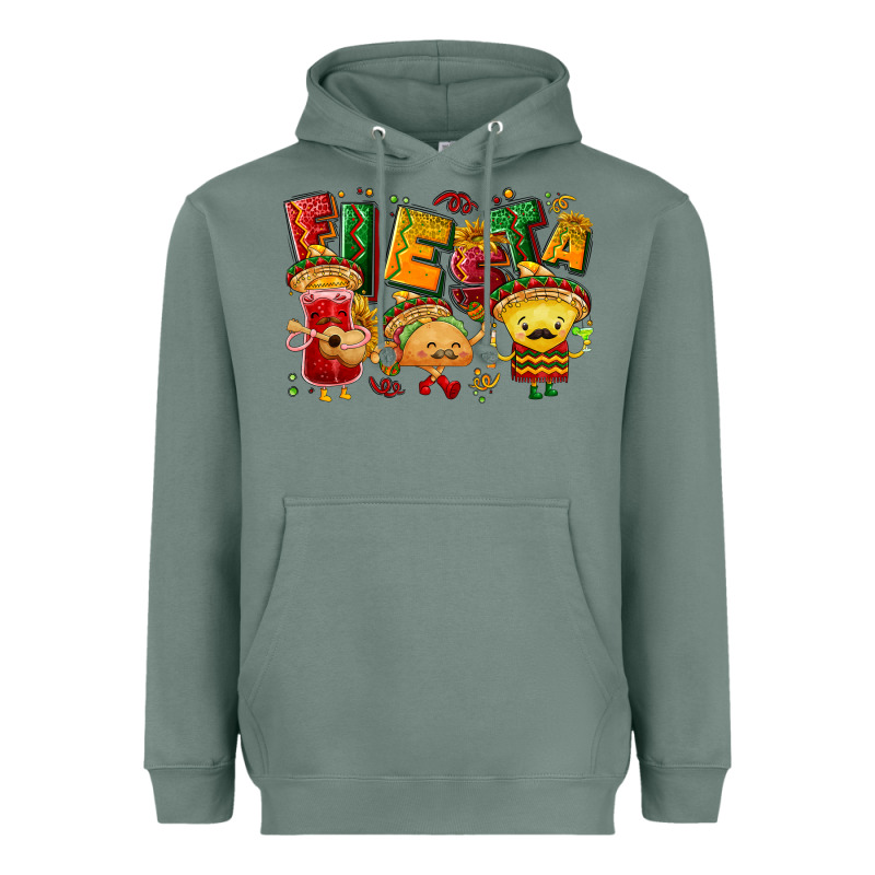 Fiesta With Taco, Nacho, Souce Heavyweight Hoodie by NancyCooperArtShop | Teevron