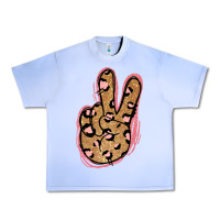 Grape Ice Gold Glitter Pink Leopard Peace Sign Urban Heavy Tee - Jasminsmagicworld