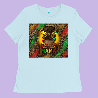 Juneteenth Afro Bun Mama Tumbler Ladies Tee Designed By Hra Design Shop