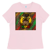 Bubblegum Pink juneteenth afro bun mama tumbler Ladies Tee - HRA Design Shop