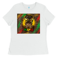 White juneteenth afro bun mama tumbler Ladies Tee - HRA Design Shop