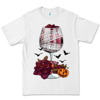 White halloween roses wine Premium Tee - FaDigitalArtStudio
