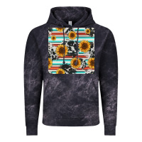 Cloud Black serape cowhide sunflowers seamless pattern 12inch Vintage Hoodie - Jasminsmagicworld