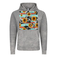 Cloud Rock serape cowhide sunflowers seamless pattern 12inch Vintage Hoodie - Jasminsmagicworld