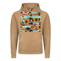 Vintage Camel serape cowhide sunflowers seamless pattern 12inch Vintage Hoodie - Jasminsmagicworld