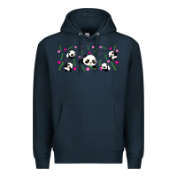Navy cute panda Premium Hoodie - TumblerDesignByShophia