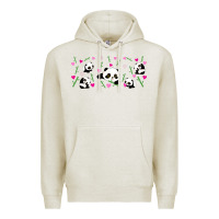 Oatmeal Heather cute panda Premium Hoodie - TumblerDesignByShophia