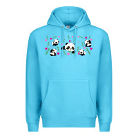 Ocean Blue cute panda Premium Hoodie - TumblerDesignByShophia