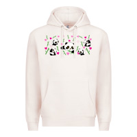 Pale Pink cute panda Premium Hoodie - TumblerDesignByShophia