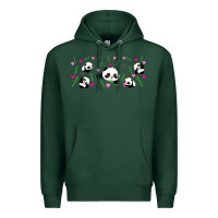 Sports Green cute panda Premium Hoodie - TumblerDesignByShophia