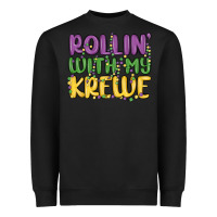 Black rollin with my krewe Heavyweight Sweatshirt - MaliasSmallBusiness