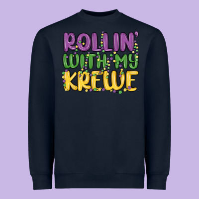Rollin With My Krewe Heavyweight Sweatshirt Designed By Maliassmallbusiness