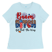 Baby Blue Boom bitch get out the way Ladies Tee - Neo Western