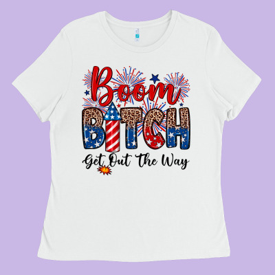 Boom Bitch Get Out The Way Ladies Tee Designed By Neo Western