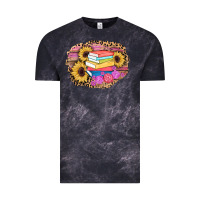 Cloud Black books sunflower back to school background Vintage Tee - AdoDesignShop