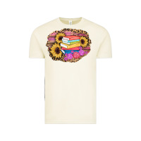 Vintage Arctic books sunflower back to school background Vintage Tee - AdoDesignShop