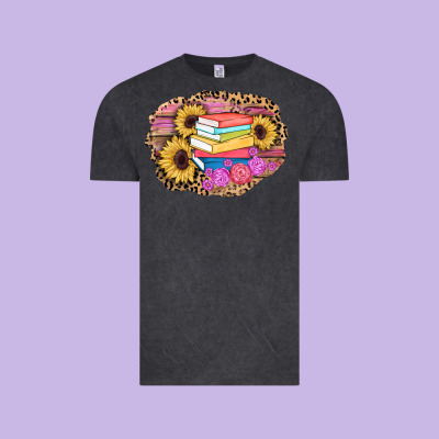 Books Sunflower Back To School Background Vintage Tee Designed By Adodesignshop