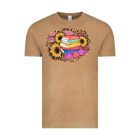 Vintage Camel books sunflower back to school background Vintage Tee - AdoDesignShop