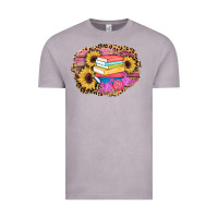 Vintage Zinc books sunflower back to school background Vintage Tee - AdoDesignShop