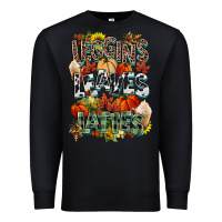 Black Leaves lattes Fall pumpkin Premium Sweatshirt - NancyCooperArtShop