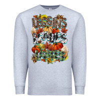 Heather Grey Leaves lattes Fall pumpkin Premium Sweatshirt - NancyCooperArtShop