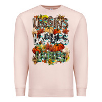 Pale Pink Leaves lattes Fall pumpkin Premium Sweatshirt - NancyCooperArtShop