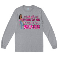 Heather Grey what other think of me is none of my business Long Sleeve Tee - NancyCooperArtShop