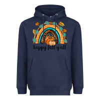 Navy Happy Fall Y'all Heavyweight Hoodie - texasbilliewilder