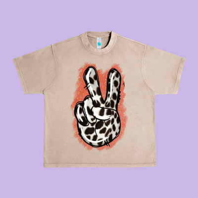 Dalmatians Skin Peace Sign Urban Heavy Tee Designed By Jasminsmagicworld