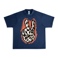 Navy Dalmatians Skin Peace Sign Urban Heavy Tee - Jasminsmagicworld