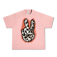 Salmon Dalmatians Skin Peace Sign Urban Heavy Tee - Jasminsmagicworld