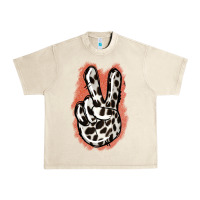 Sandshell Dalmatians Skin Peace Sign Urban Heavy Tee - Jasminsmagicworld